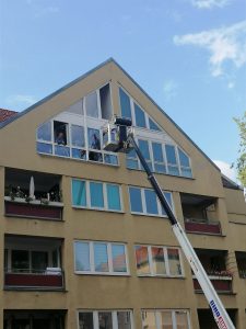 Fensteraustausch mit Kran